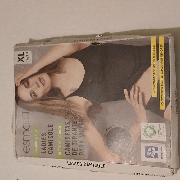 Esmara Organic Cotton Ladies Camisole Black Size XL 16 to 18 NWT - Picture 3 of 7